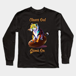 Claws Out Game On Rugby Union Long Sleeve T-Shirt